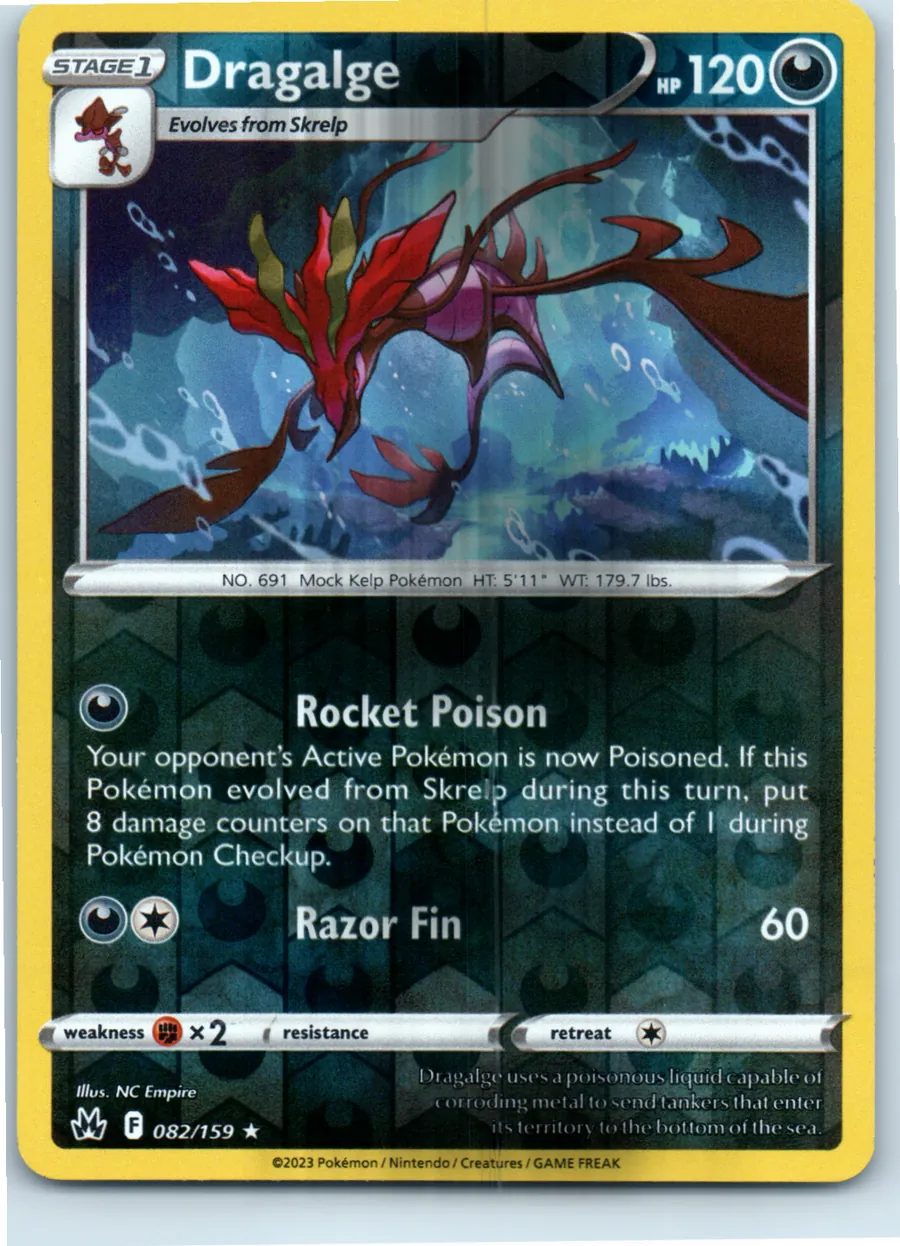 Dragalge 082/159 front, the actual card for sale