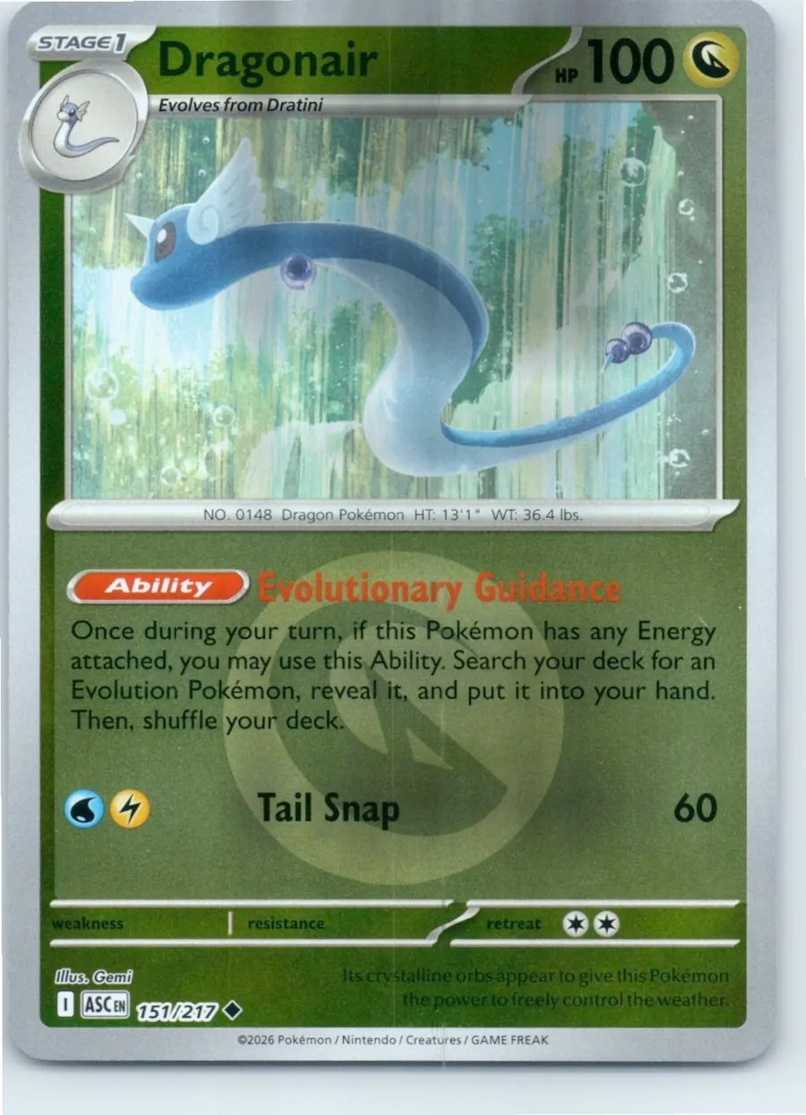 Dragonair (Love Ball) 151/217 front, the actual card for sale