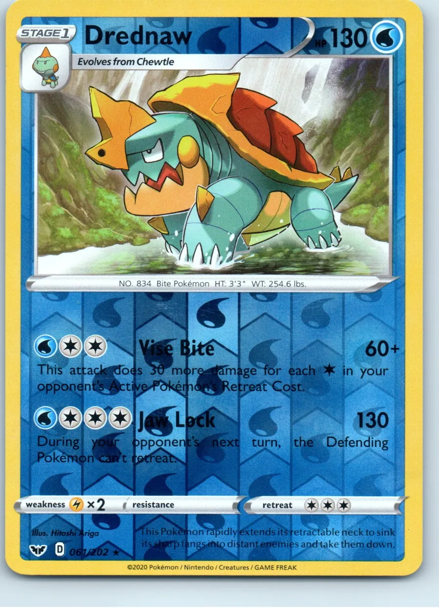 Drednaw 061/202 front, the actual card for sale
