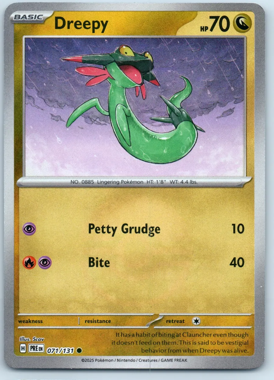 Dreepy 071/131 front, the actual card for sale