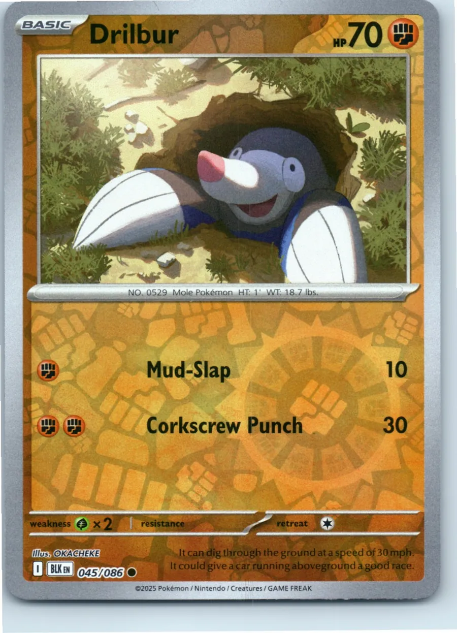 Drilbur 045/086 front, the actual card for sale