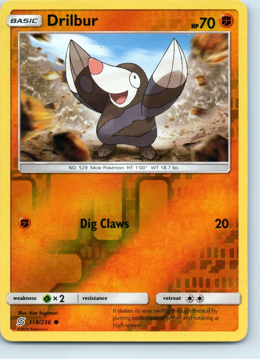 Drilbur 118/236 front, the actual card for sale