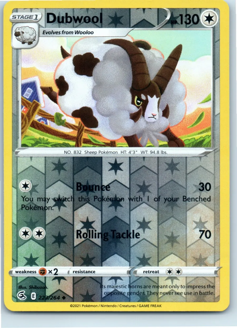 Dubwool 223/264 front, the actual card for sale