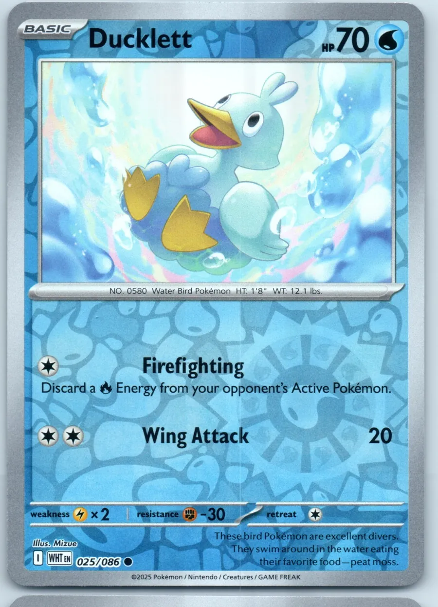 Ducklett 025/086 front, the actual card for sale