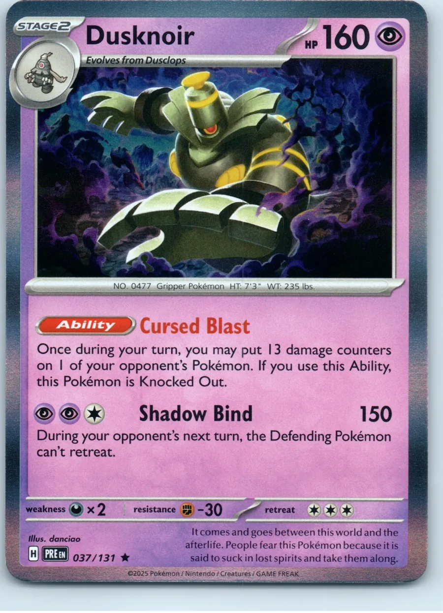Dusknoir 037/131 front, the actual card for sale