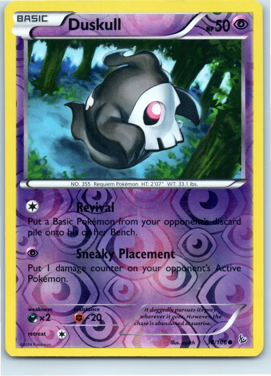 Duskull 38/106 front, the actual card for sale