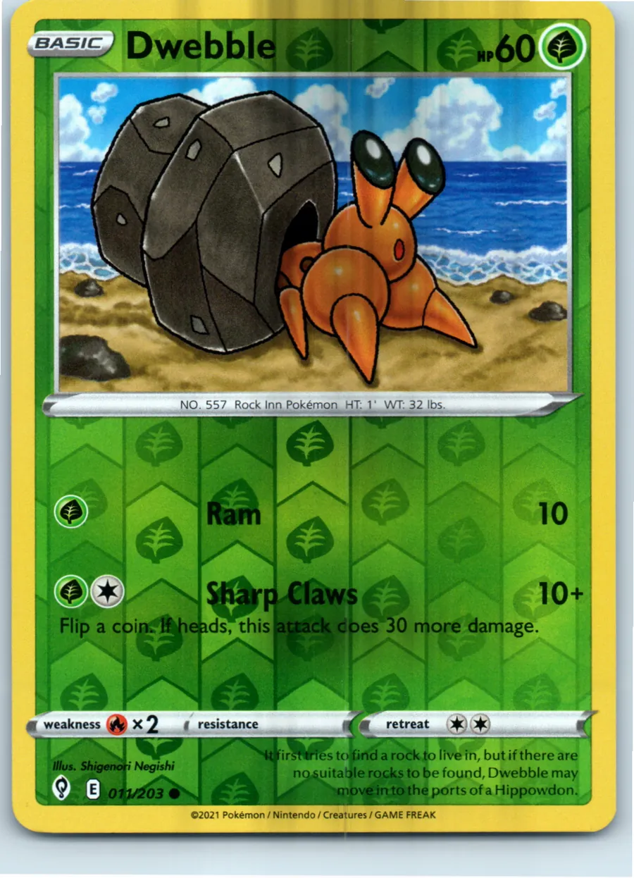 Dwebble 011/203 front, the actual card for sale