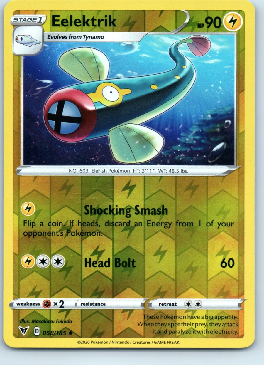 Eelektrik 058/185 front, the actual card for sale