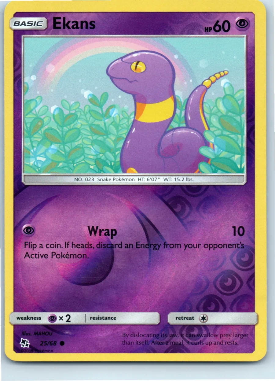 Ekans 25/68 front, the actual card for sale