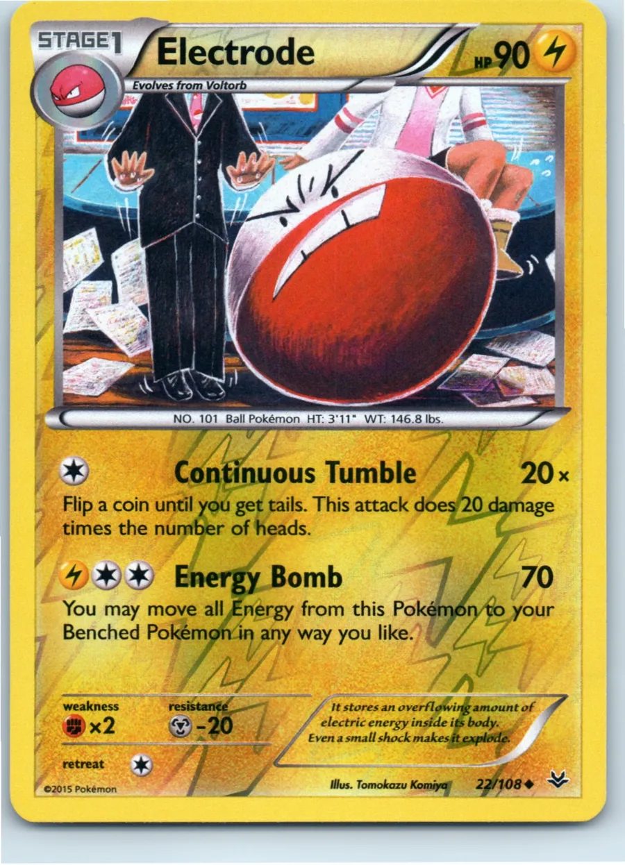 Electrode 22/108 front, the actual card for sale