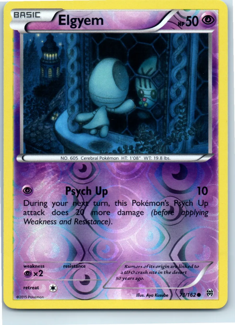 Elgyem 73/162 front, the actual card for sale