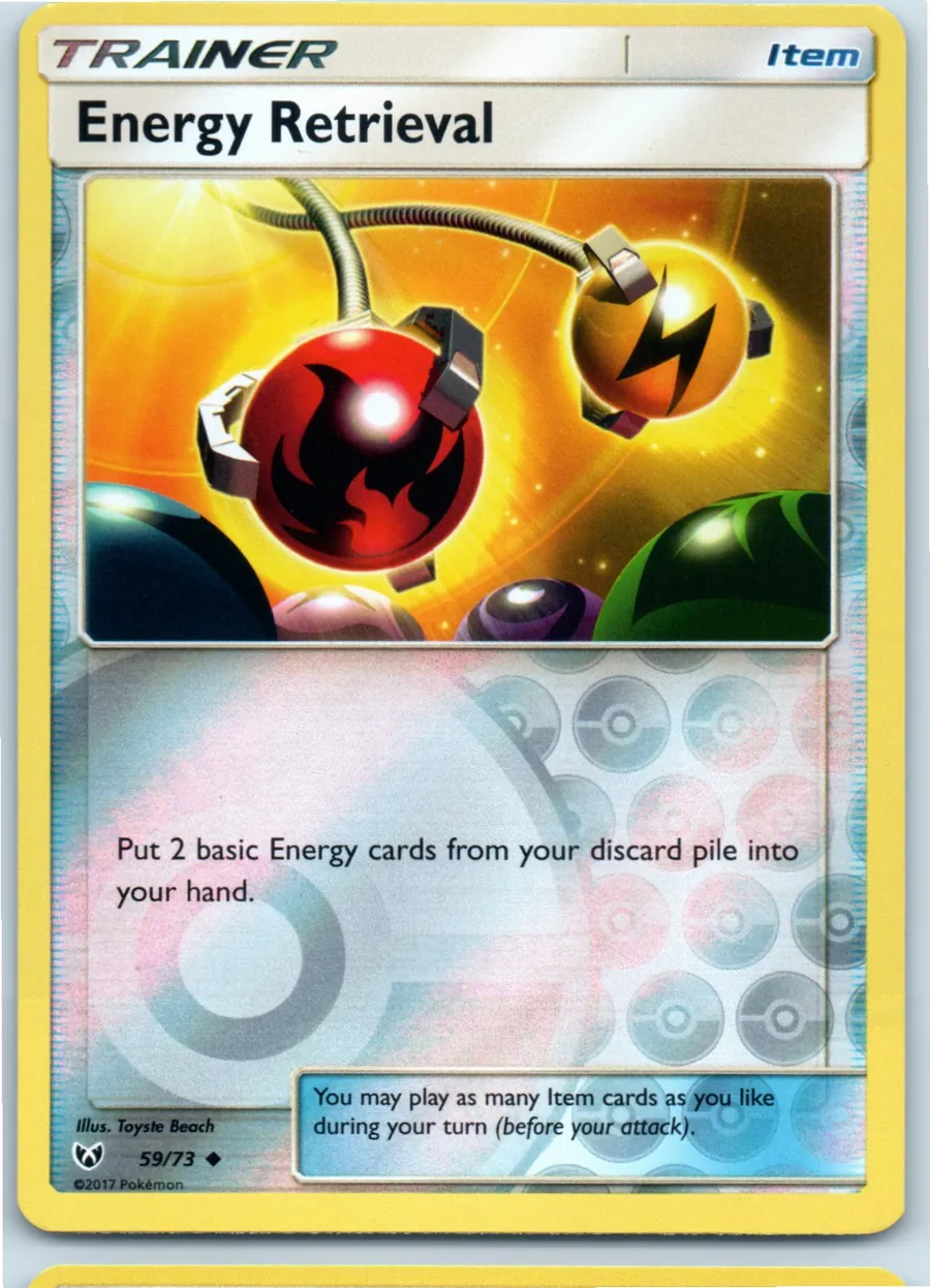 Energy Retrieval 59/73 front, the actual card for sale