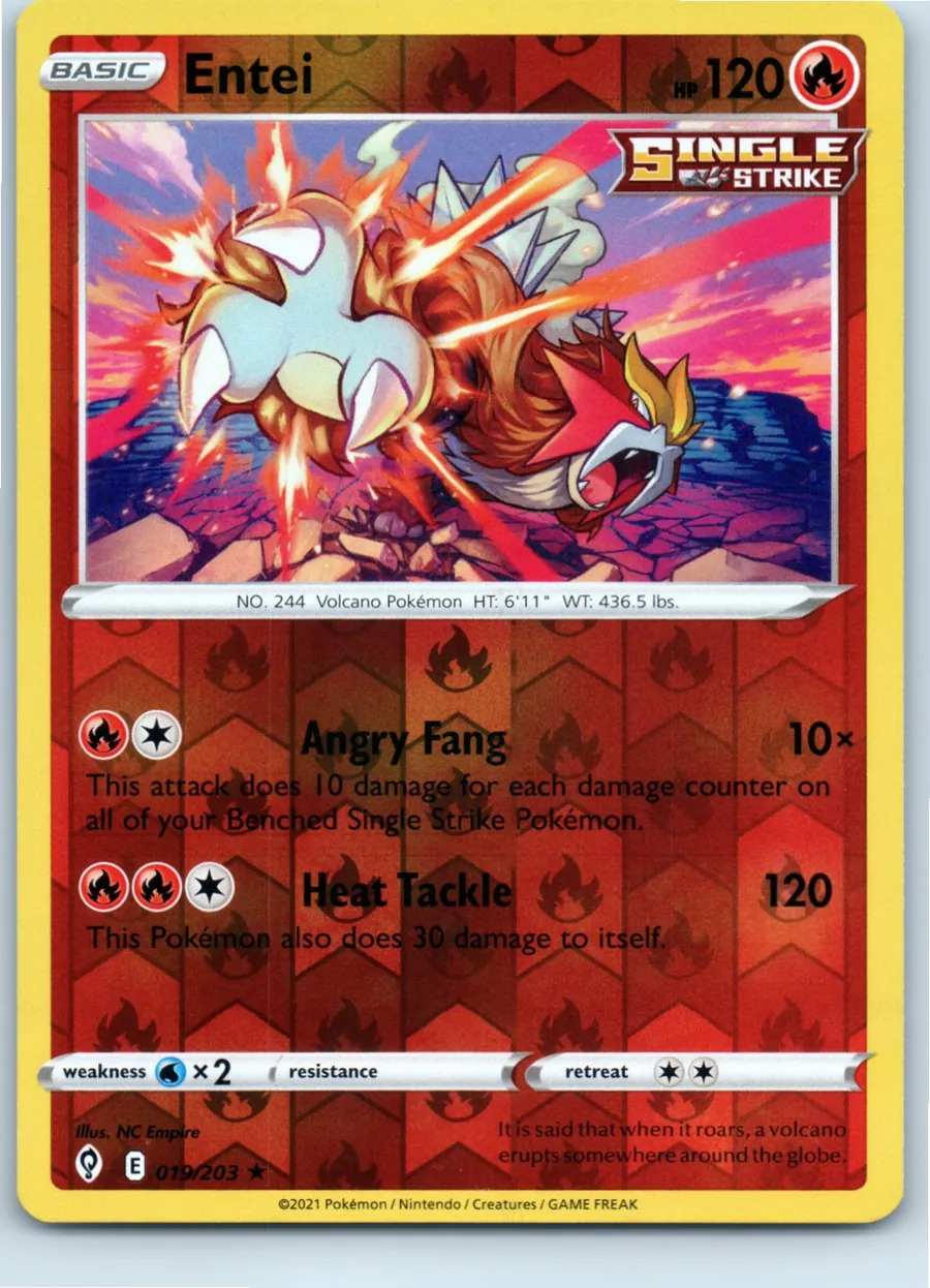 Entei 019/203 front, the actual card for sale