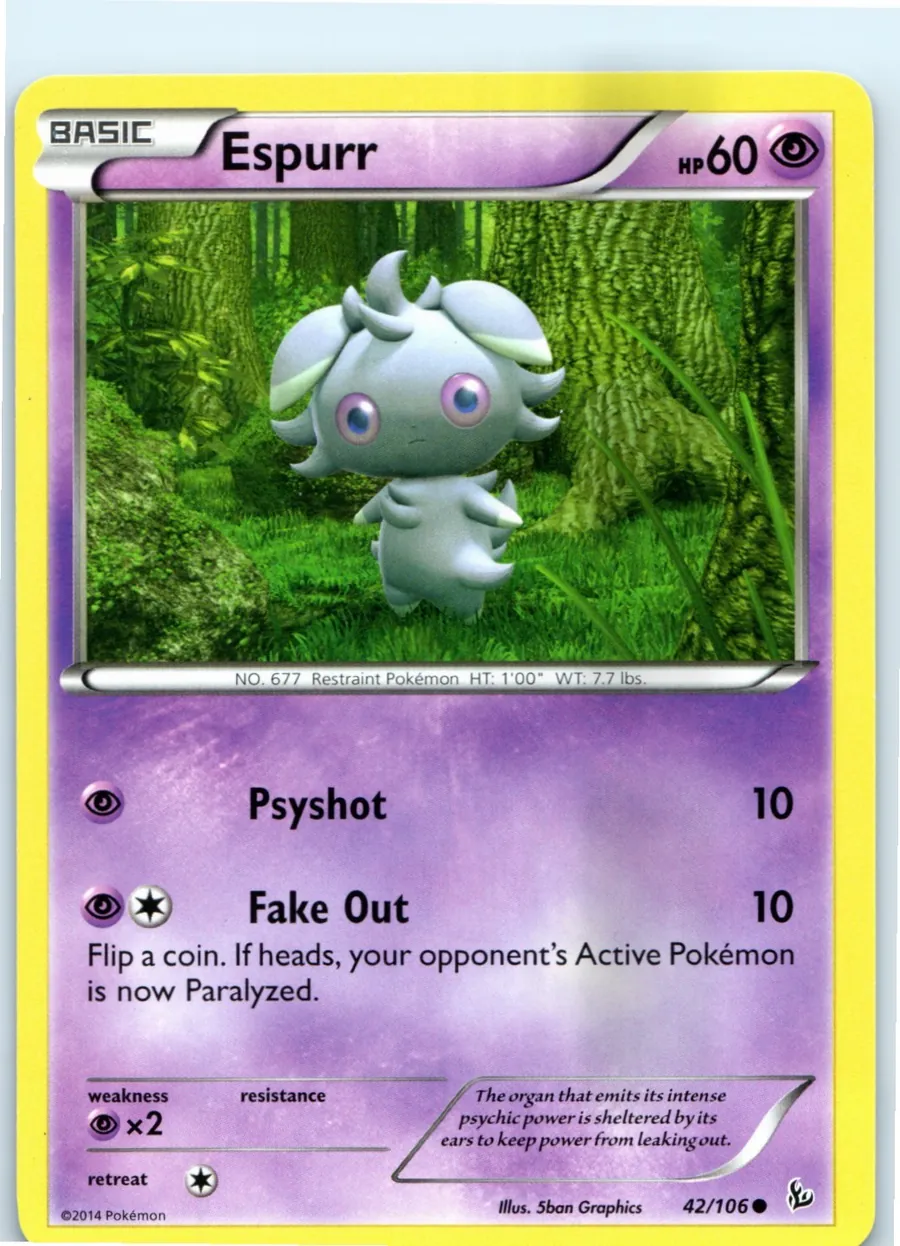 Espurr 42/106 front, the actual card for sale