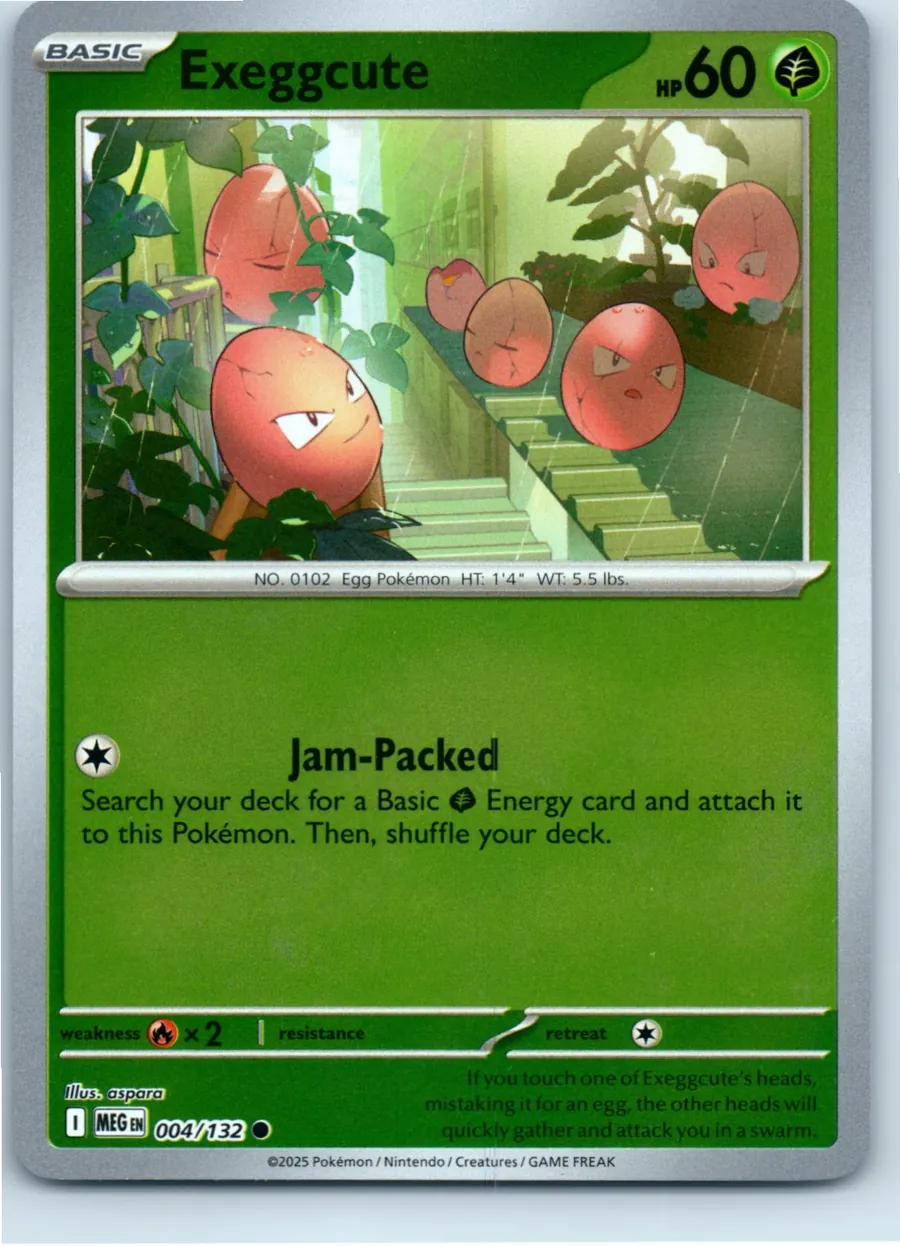 Exeggcute 004/132 front, the actual card for sale