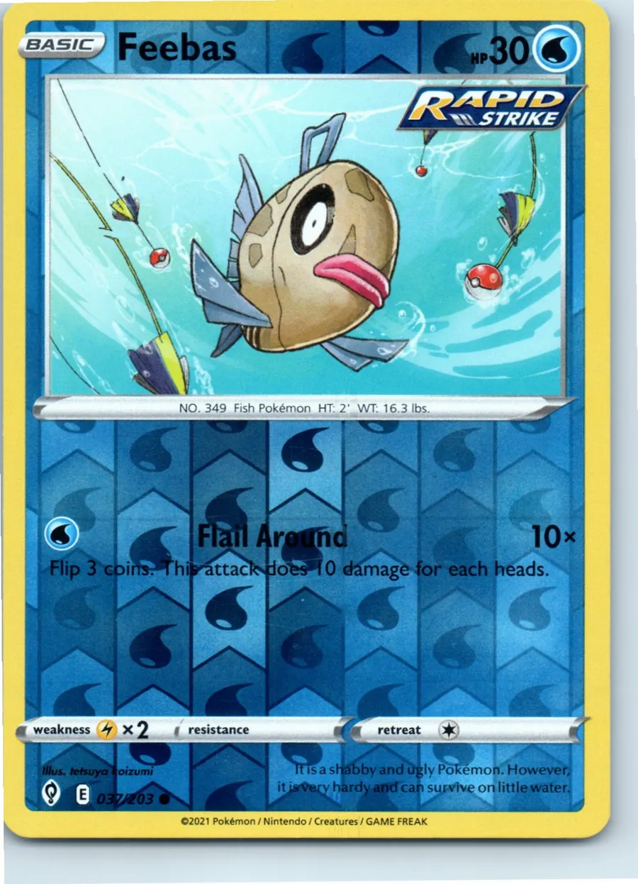 Feebas 037/203 front, the actual card for sale
