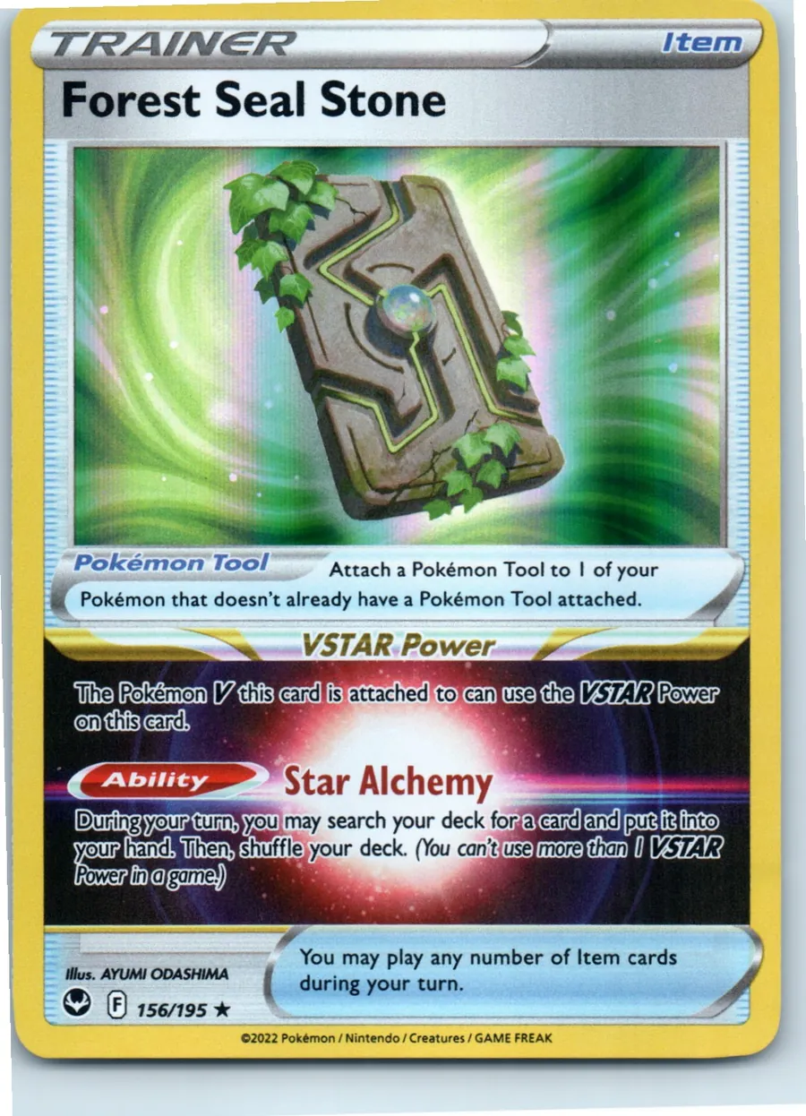 Forest Seal Stone 156/195 front, the actual card for sale