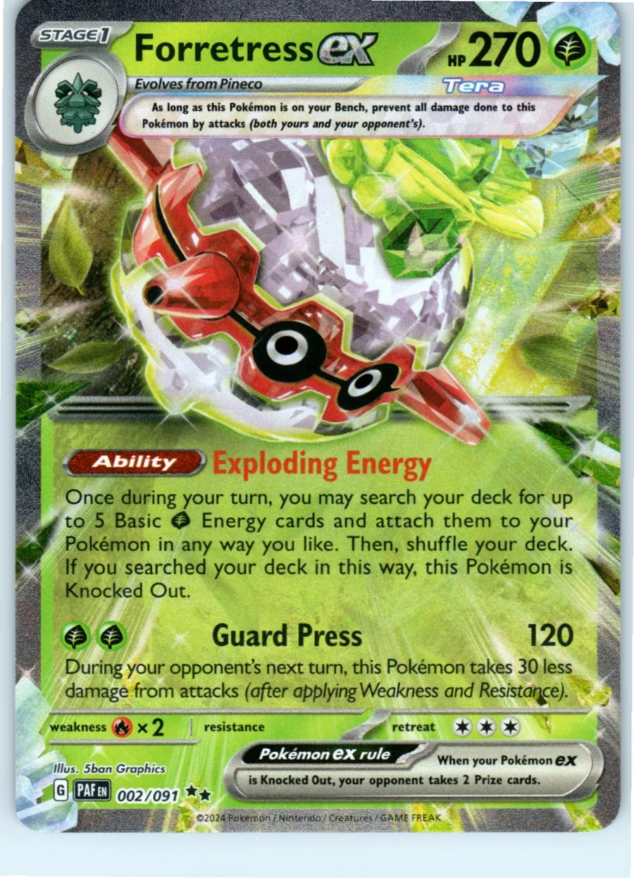 Forretress ex 002/091 front, the actual card for sale