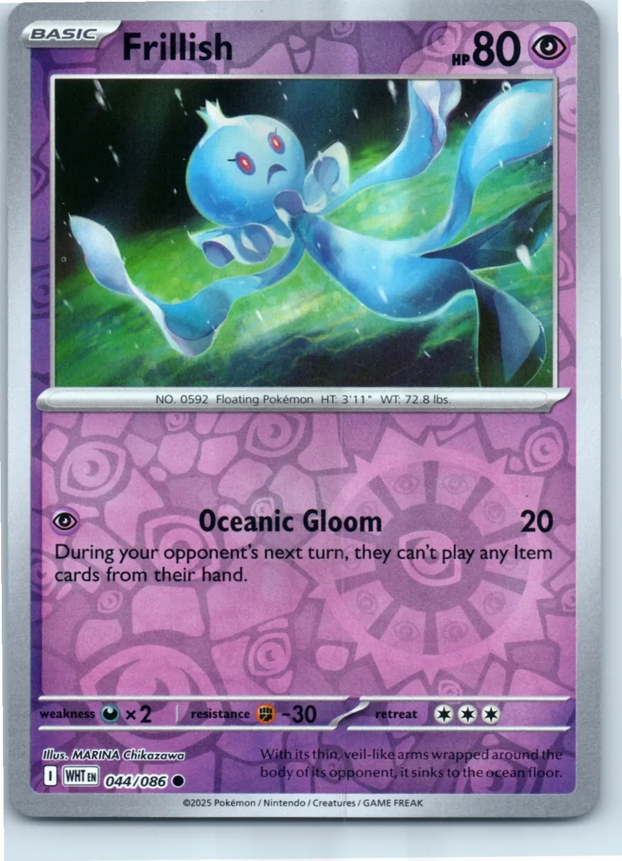 Frillish 044/086 front, the actual card for sale