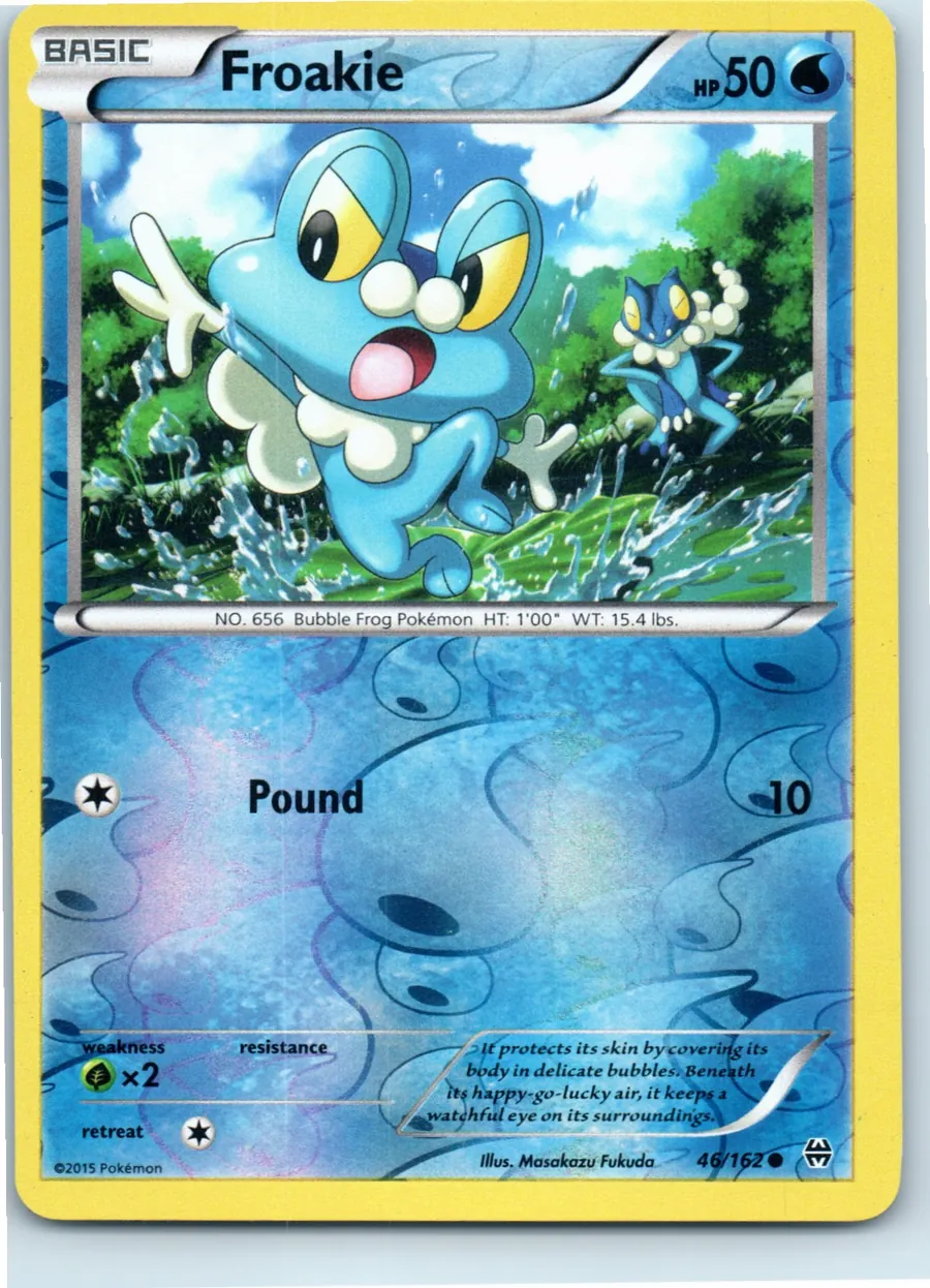 Froakie 46/162 front, the actual card for sale
