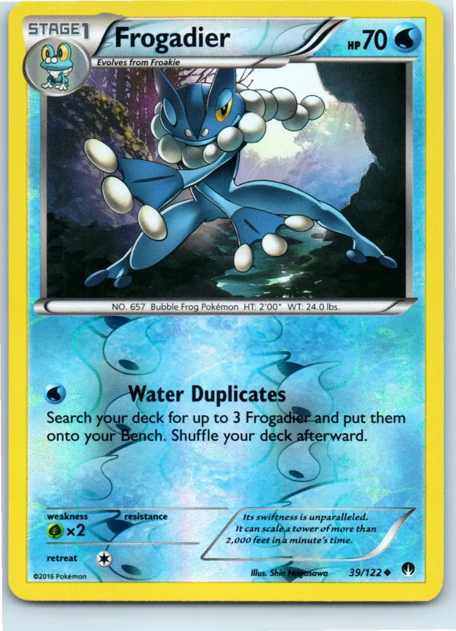 Frogadier 39/122 front, the actual card for sale