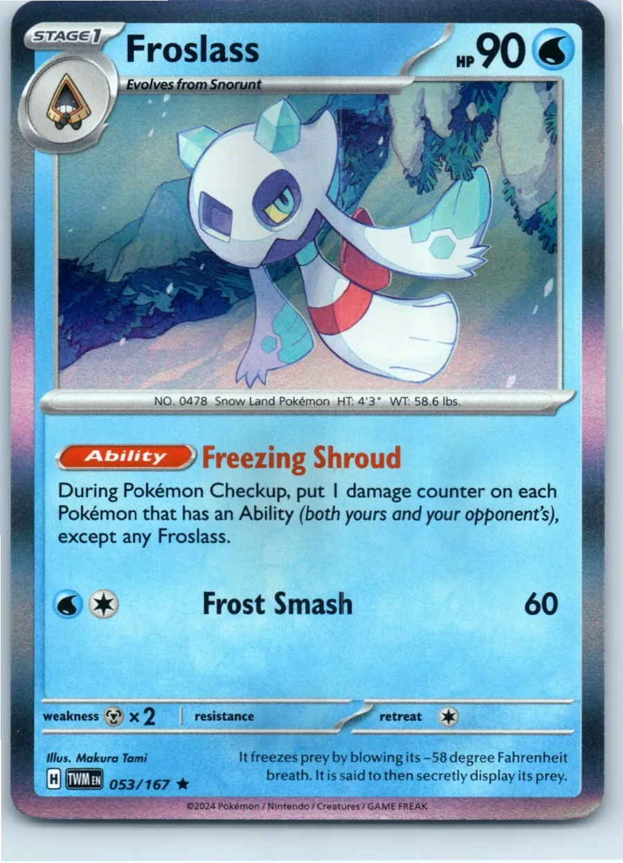 Froslass 053/167 front, the actual card for sale