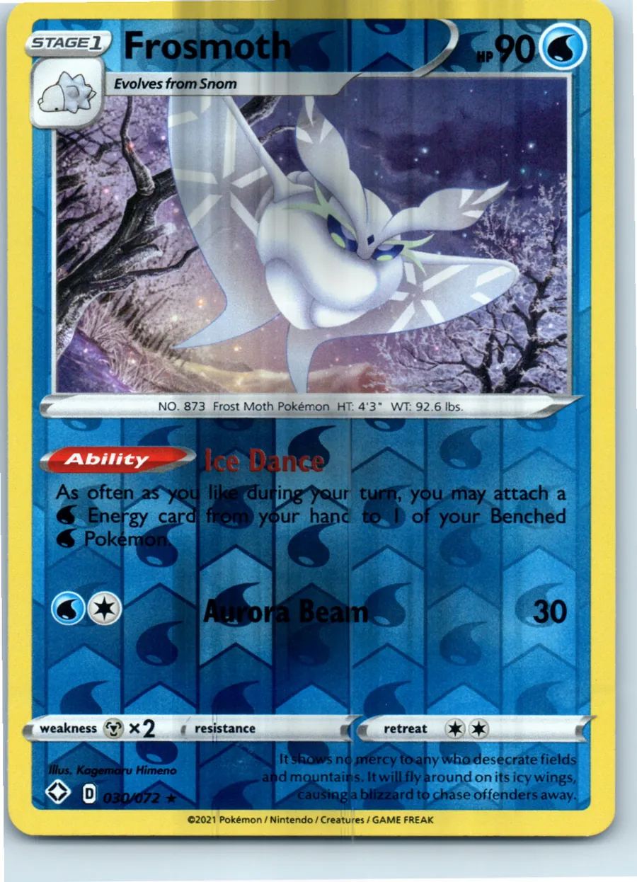 Frosmoth 030/072 front, the actual card for sale