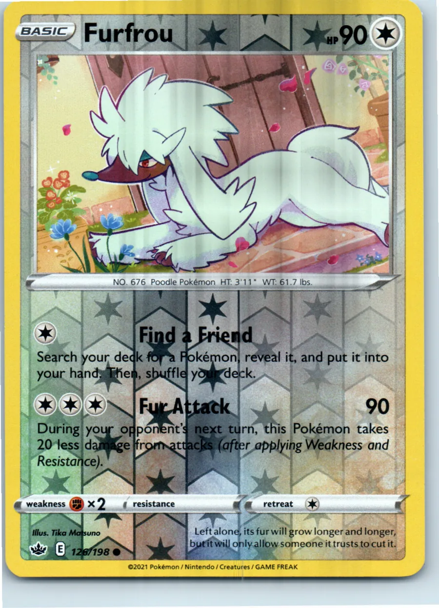 Furfrou 126/198 front, the actual card for sale