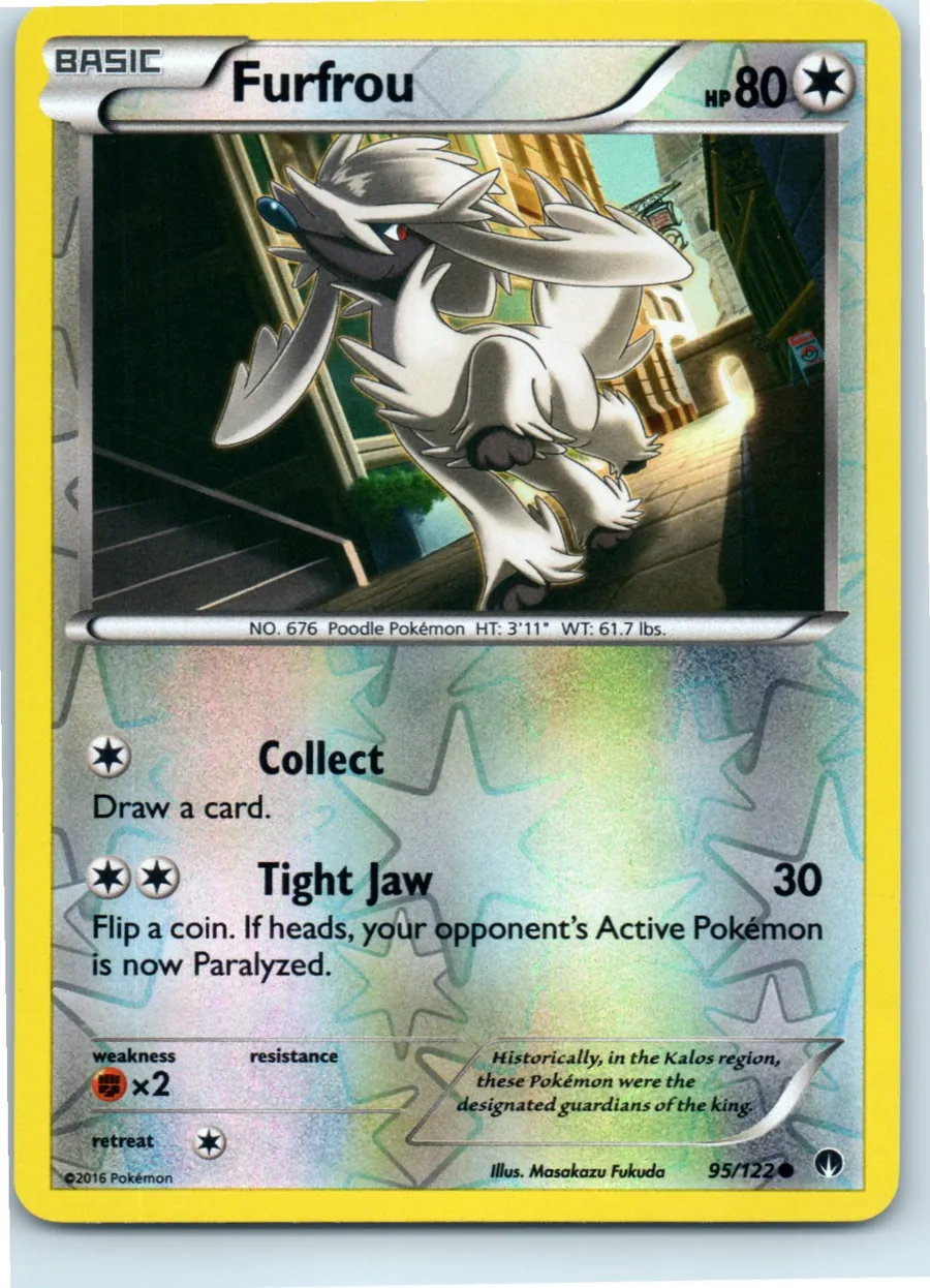 Furfrou 95/122 front, the actual card for sale