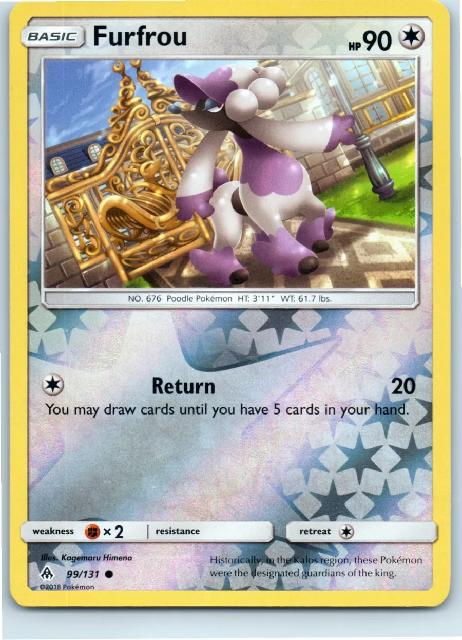 Furfrou 99/131 front, the actual card for sale