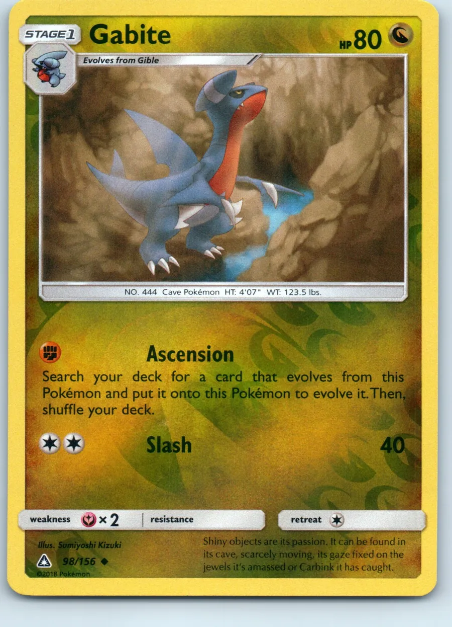 Gabite 98/156 front, the actual card for sale