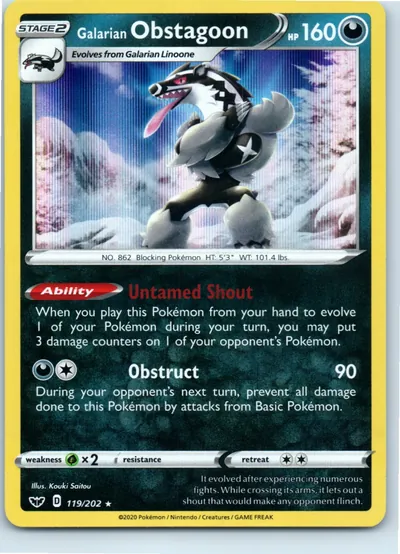 Galarian Obstagoon 119/202