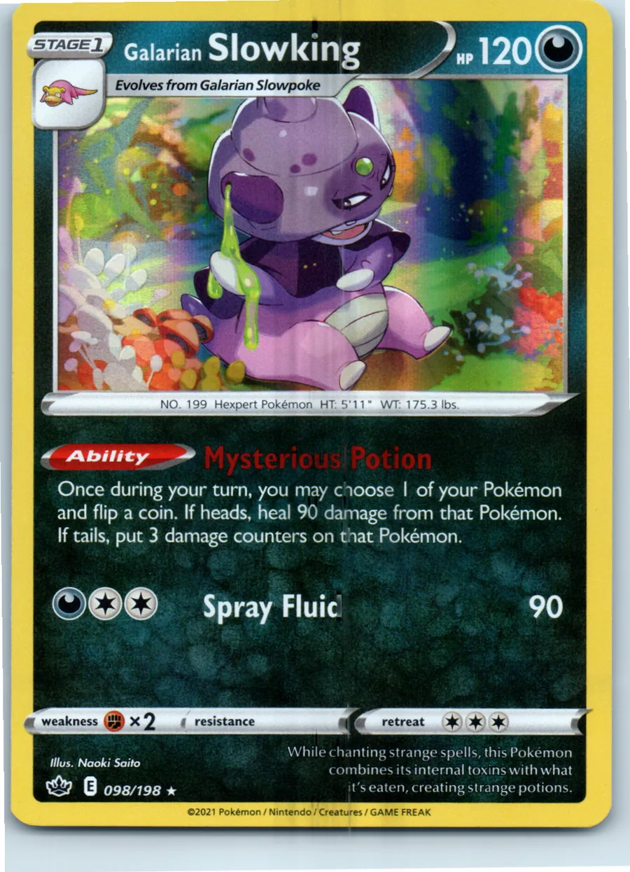 Galarian Slowking 098/198 front, the actual card for sale