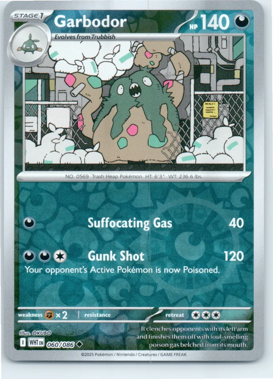 Garbodor 060/086 front, the actual card for sale