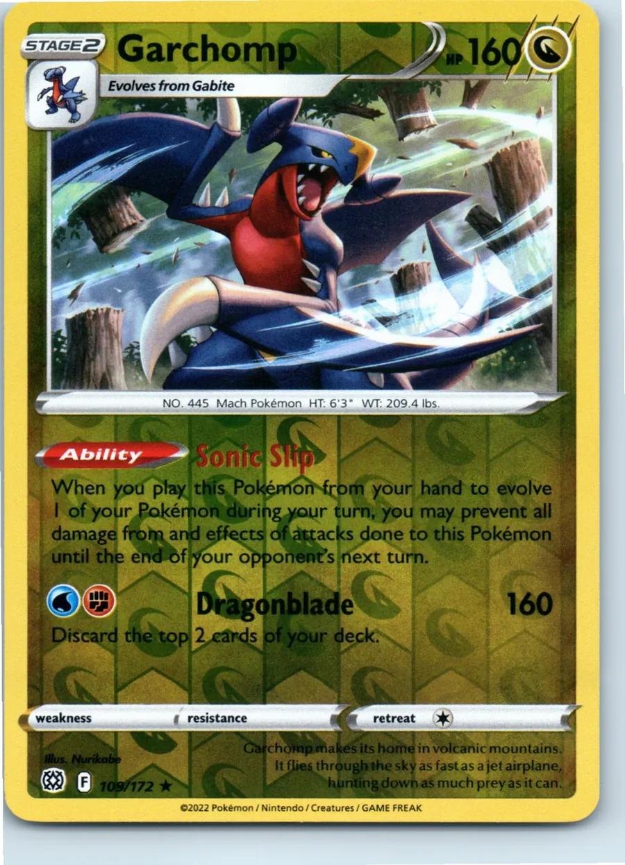 Garchomp 109/172 front, the actual card for sale