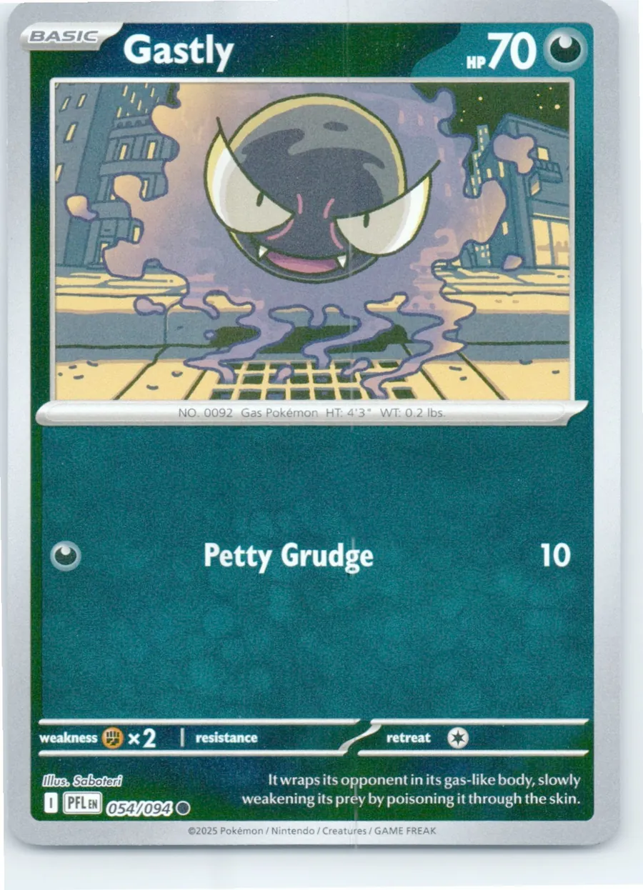 Gastly 054/094 front, the actual card for sale