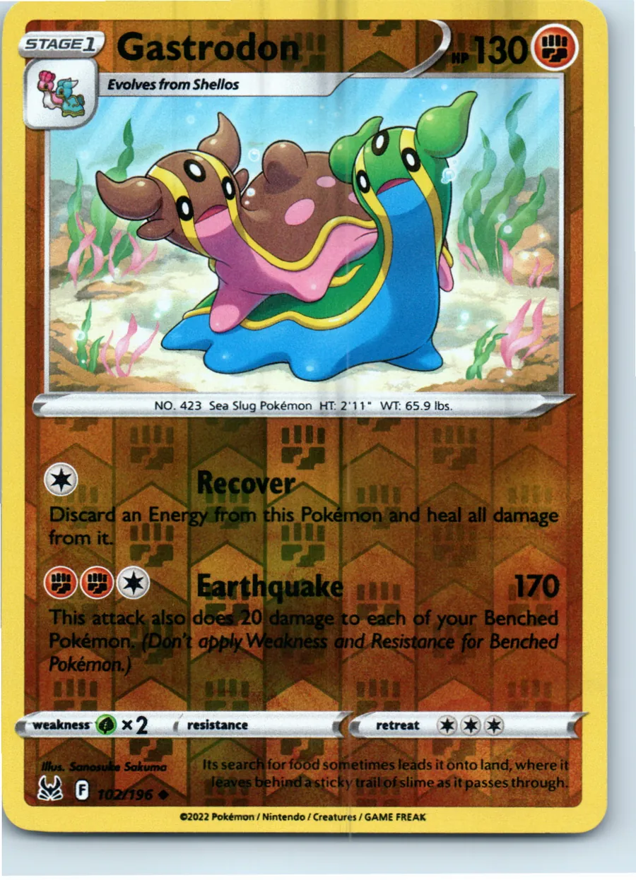 Gastrodon 102/196 front, the actual card for sale