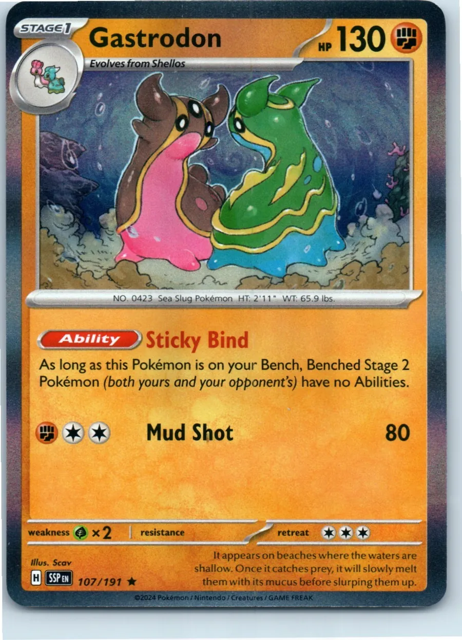 Gastrodon 107/191 front, the actual card for sale