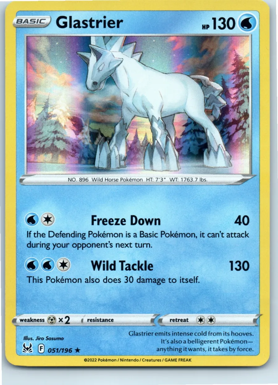 Glastrier 051/196 front, the actual card for sale
