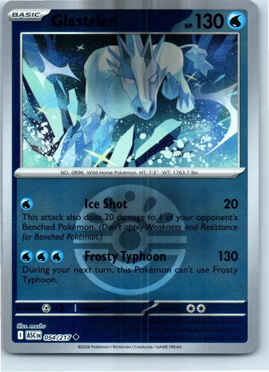 Glastrier (Friend Ball) 054/217 front, the actual card for sale