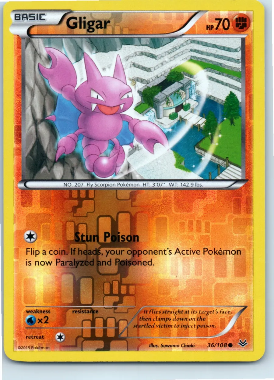 Gligar 36/108 front, the actual card for sale
