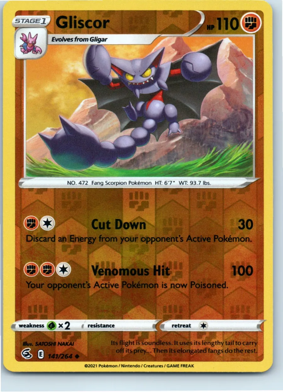 Gliscor 141/264 front, the actual card for sale