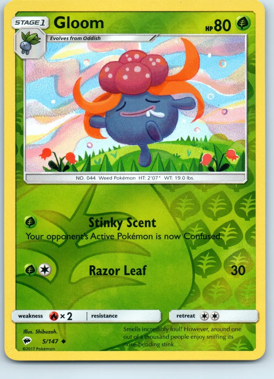 Gloom 5/147 front, the actual card for sale