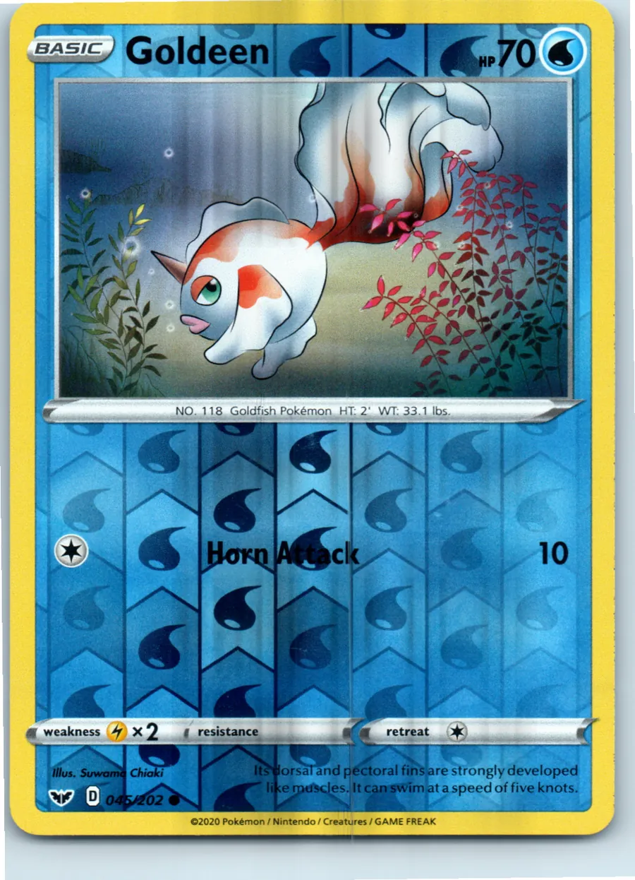 Goldeen 045/202 front, the actual card for sale