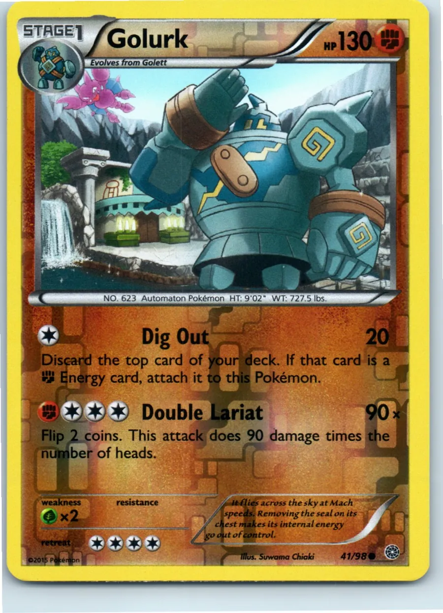 Golurk 41/98 front, the actual card for sale