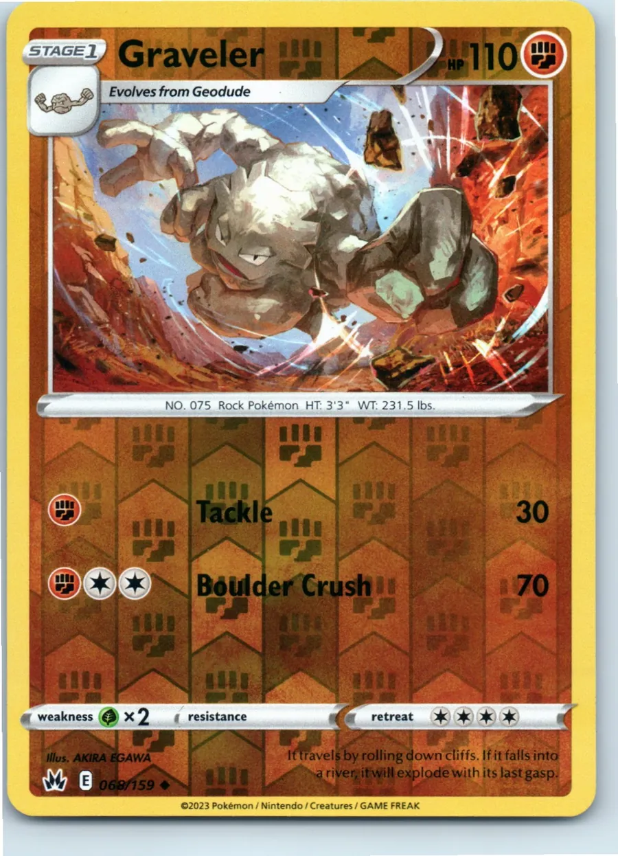 Graveler 068/159 front, the actual card for sale