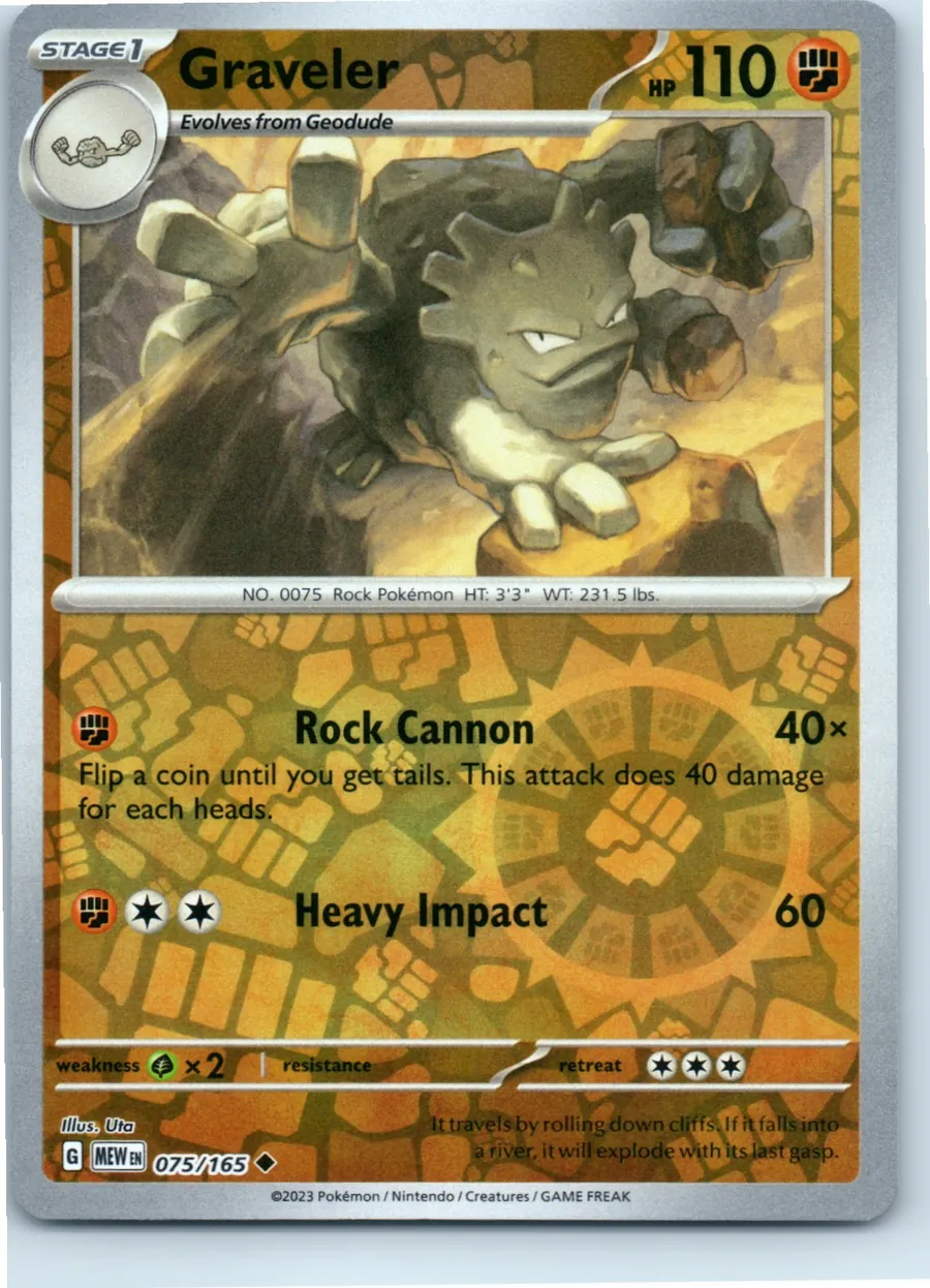 Graveler 075/165 front, the actual card for sale