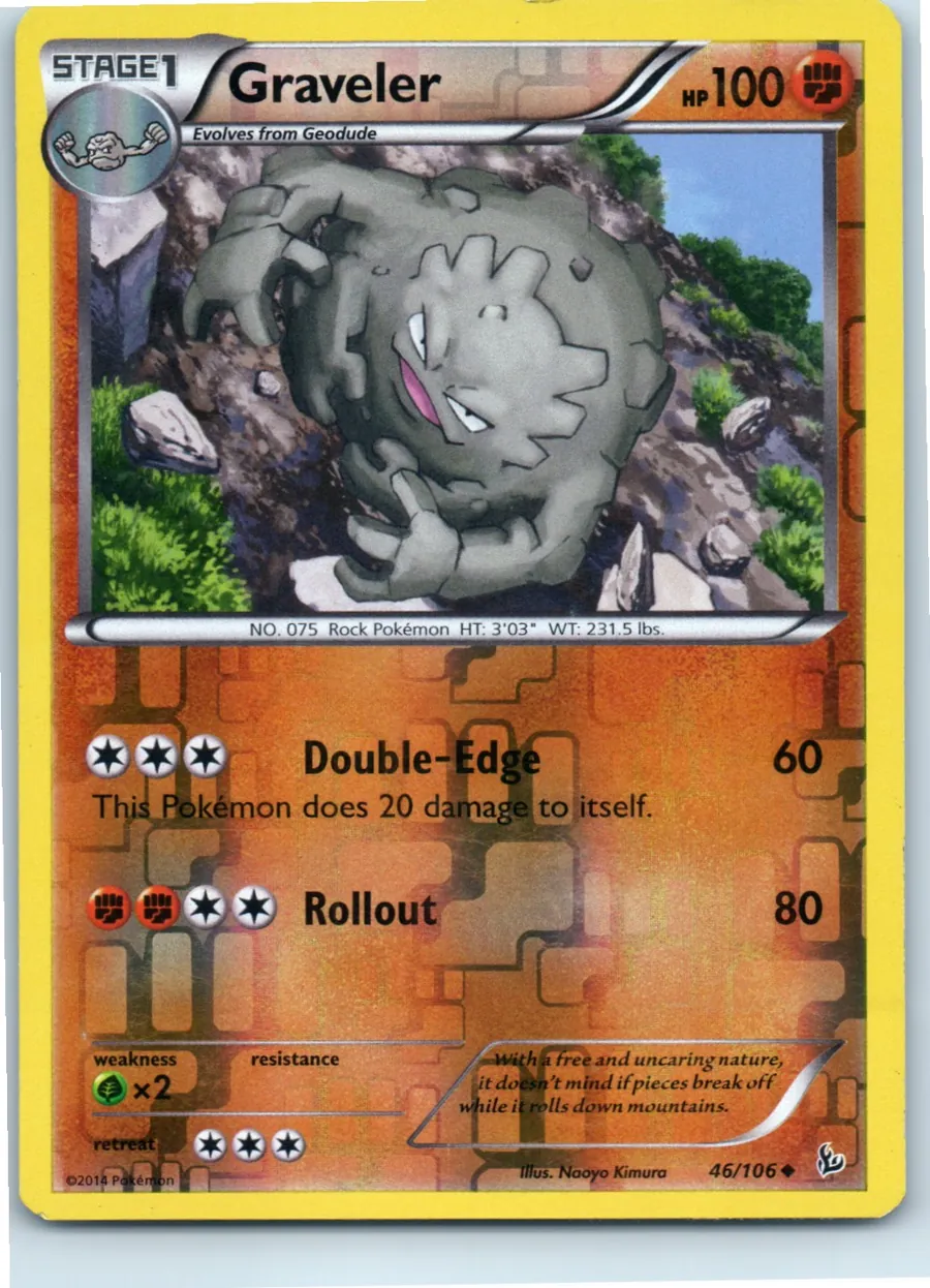 Graveler 46/106 front, the actual card for sale