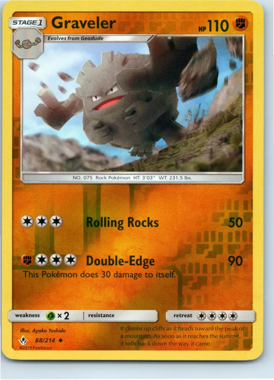 Graveler 88/214 front, the actual card for sale