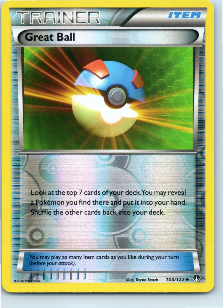 Great Ball 100/122 front, the actual card for sale